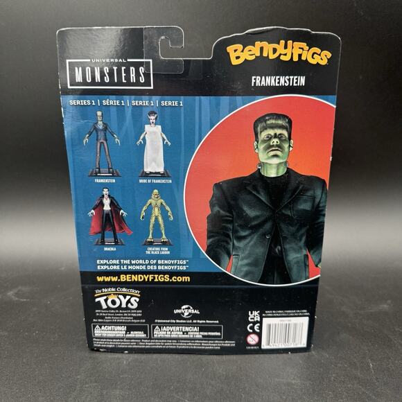 BendyFigs Universal Monsters Creature from the Lagoon & Frankenstein Lot Sealed - Picture 4 of 5